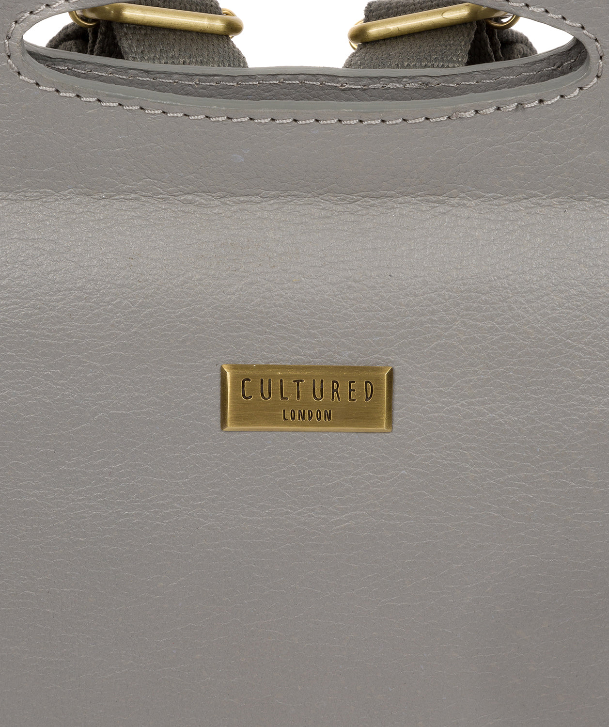 'Priya' Silver Grey Leather Backpack image 6