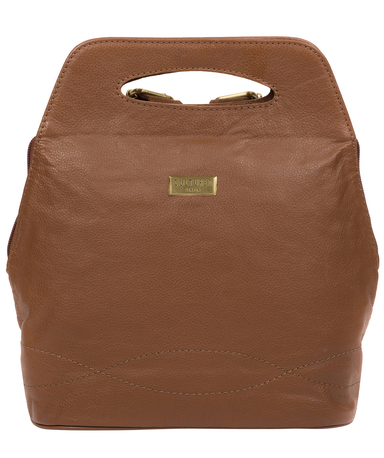 'Priya' Tan Leather Backpack image 1
