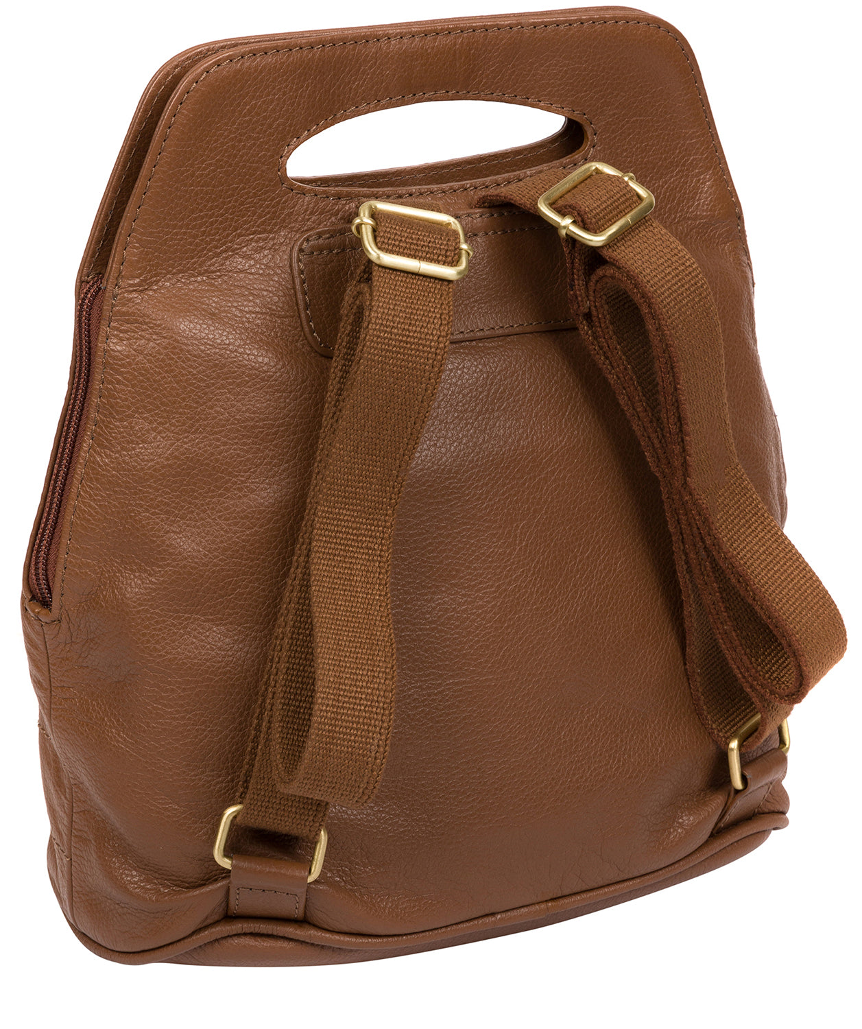 'Priya' Tan Leather Backpack image 3