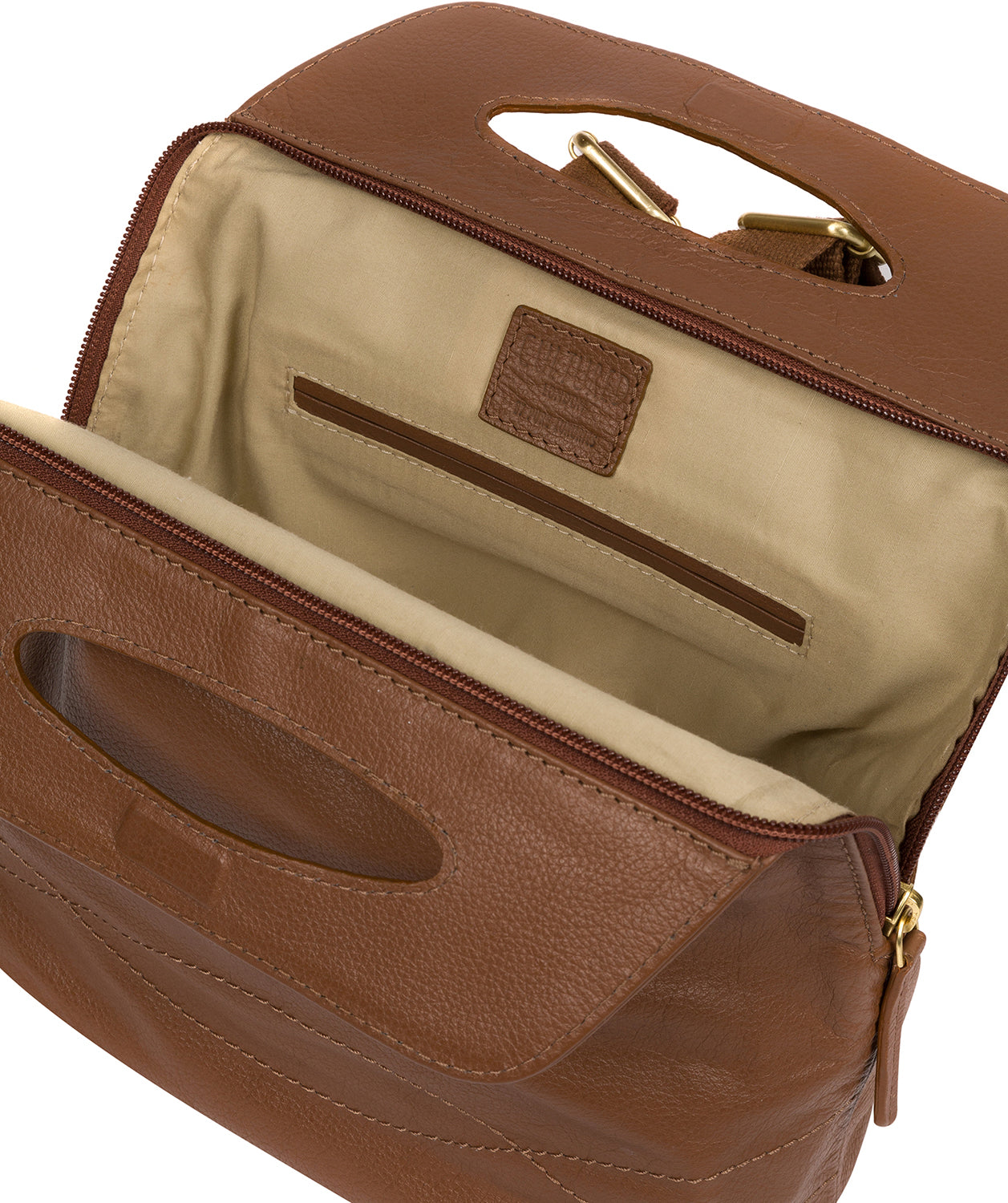 'Priya' Tan Leather Backpack image 4