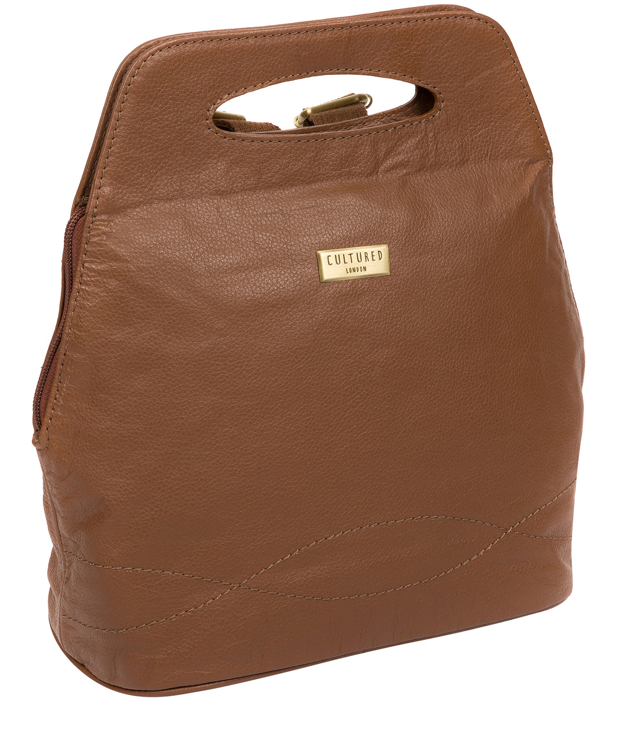 'Priya' Tan Leather Backpack image 5