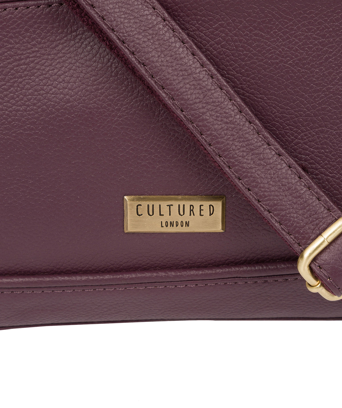 'Duana' Fig Leather Shoulder Bag image 5