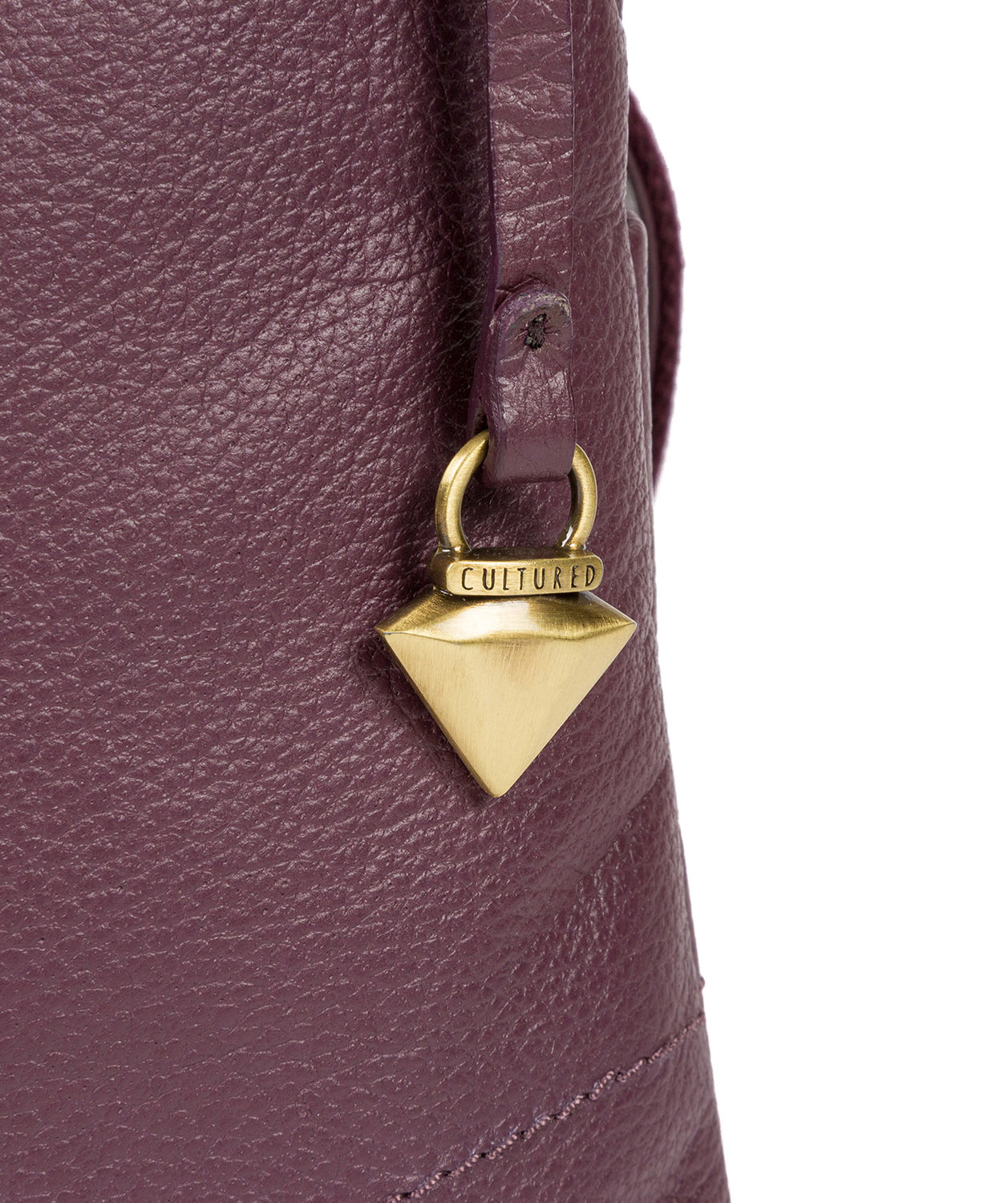 'Jarah' Fig Leather Cross Body Bag