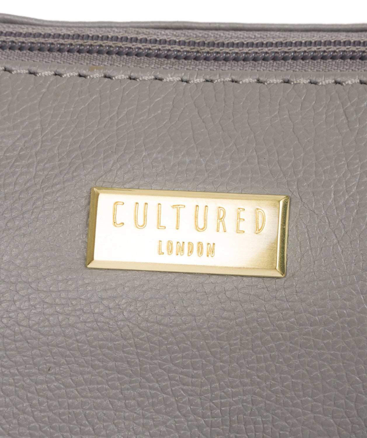 'Jarah' Silver Grey Leather Cross Body Bag Pure Luxuries London