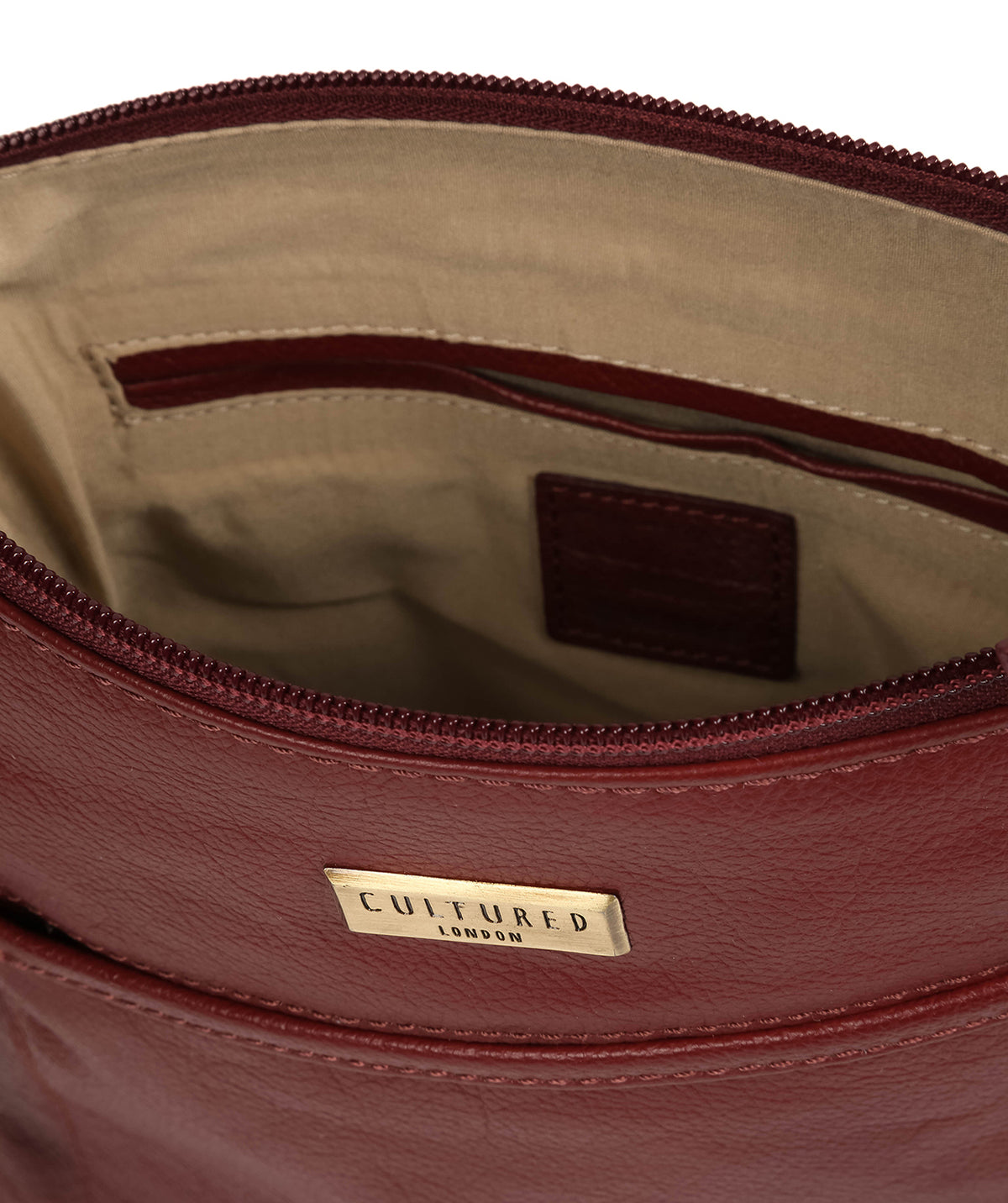 'Bronwyn' Ruby Red Leather Cross Body Bag image 4