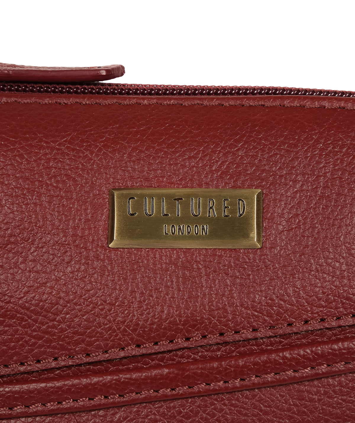 'Bronwyn' Ruby Red Leather Cross Body Bag image 6