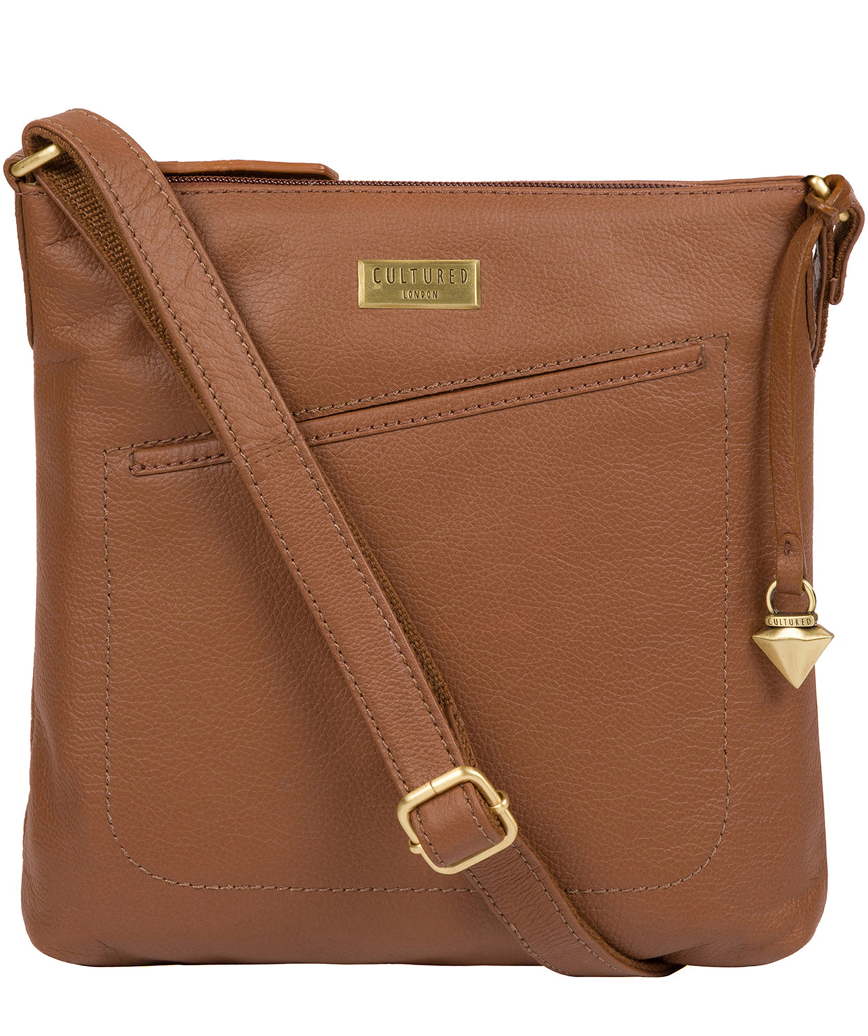 'Bronwyn' Tan Leather Cross Body Bag Pure Luxuries London