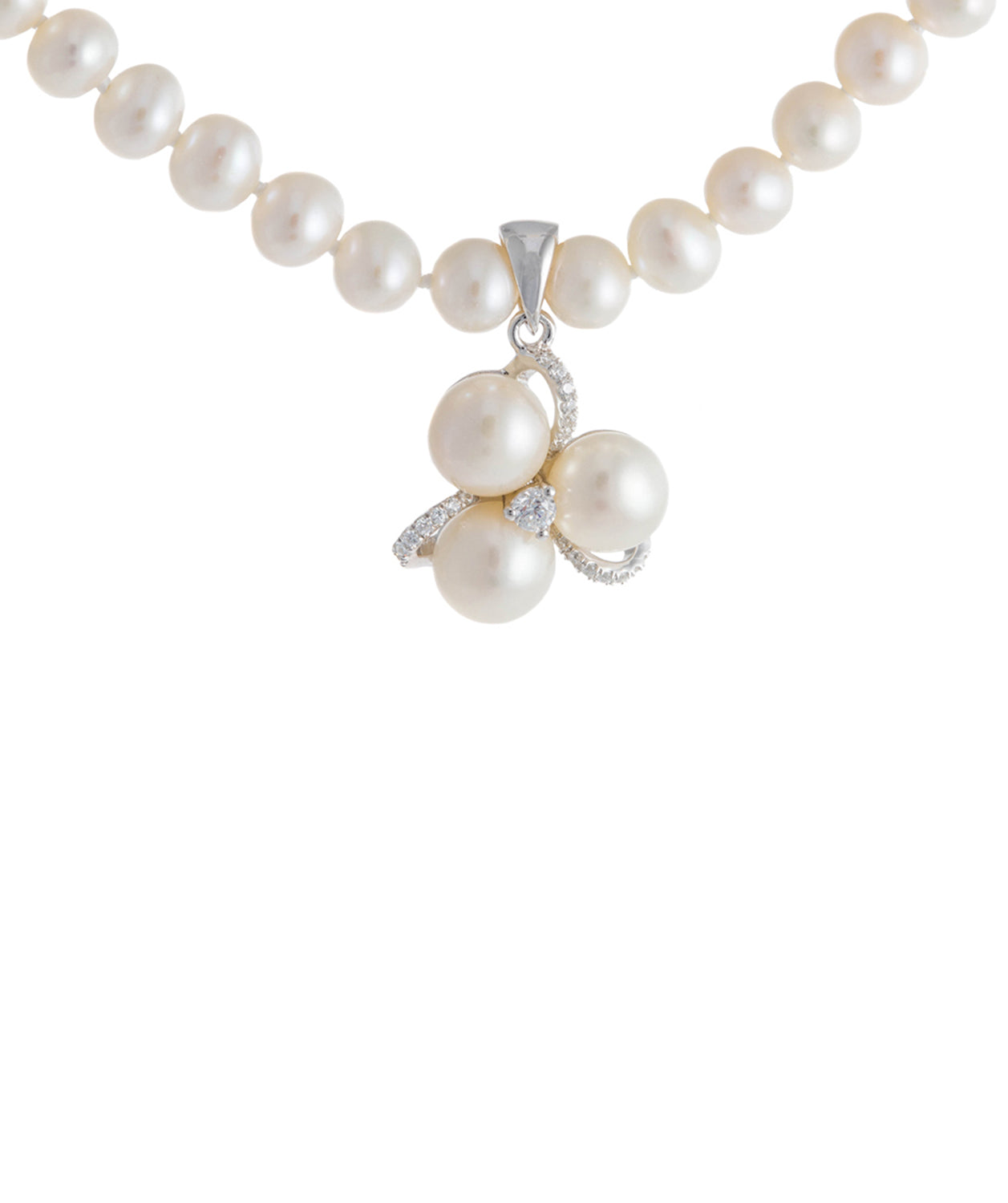 Gift Packaged 'Arataki' 5-6mm Round White Pearl Necklace