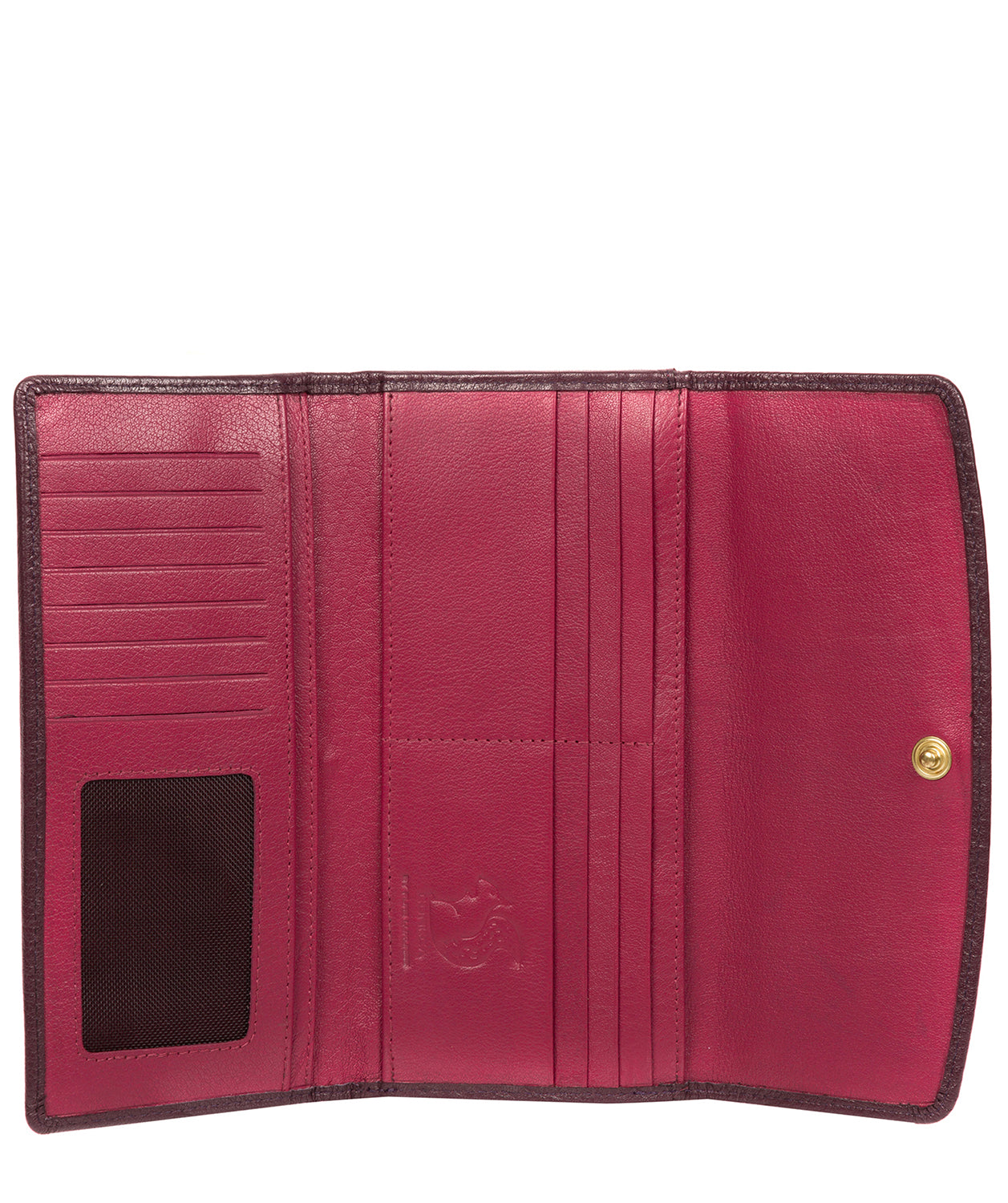 'Ollie' Plum Leather RFID Purse Pure Luxuries London