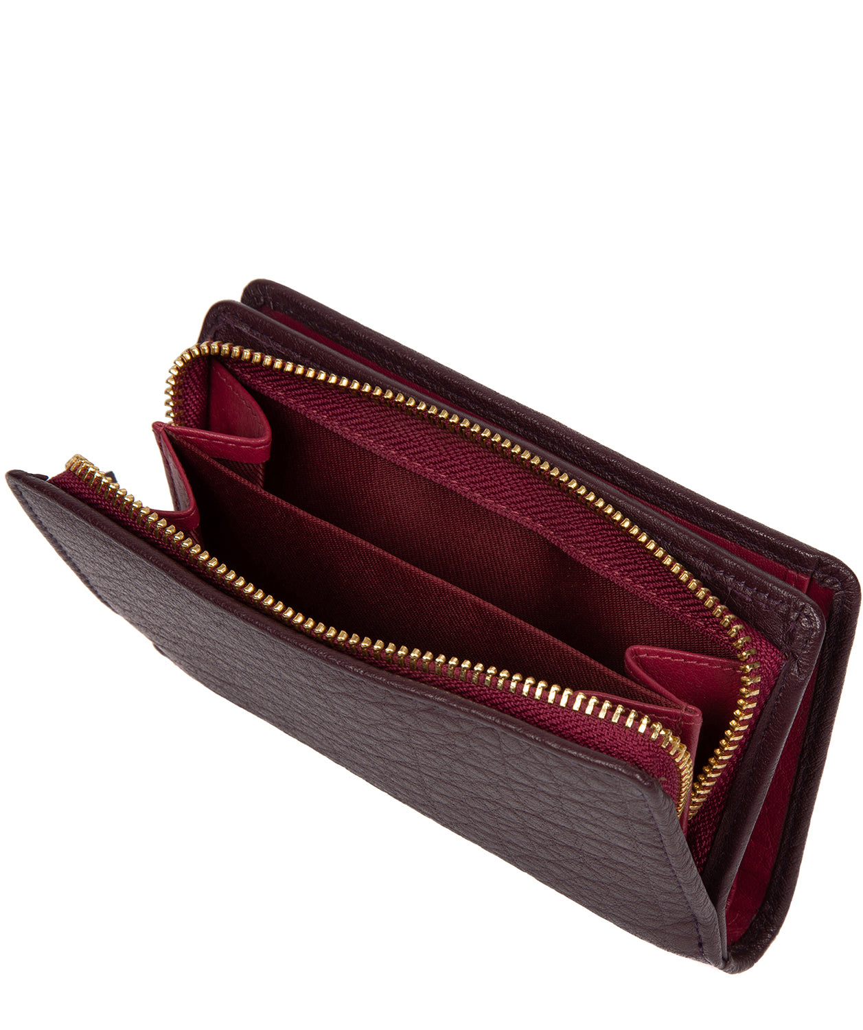 'Fran' Plum Leather RFID Purse image 3