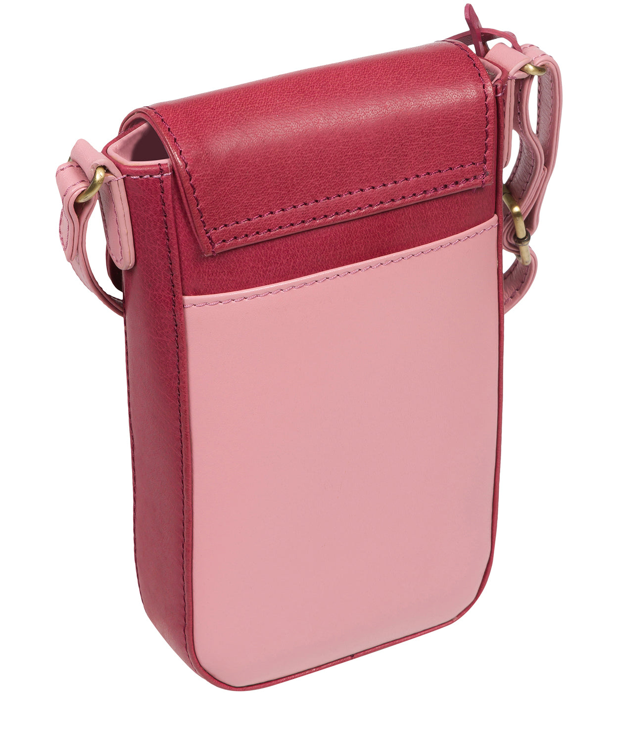 'Buzz' Blush & Orchid Leather Cross Body Phone Bag