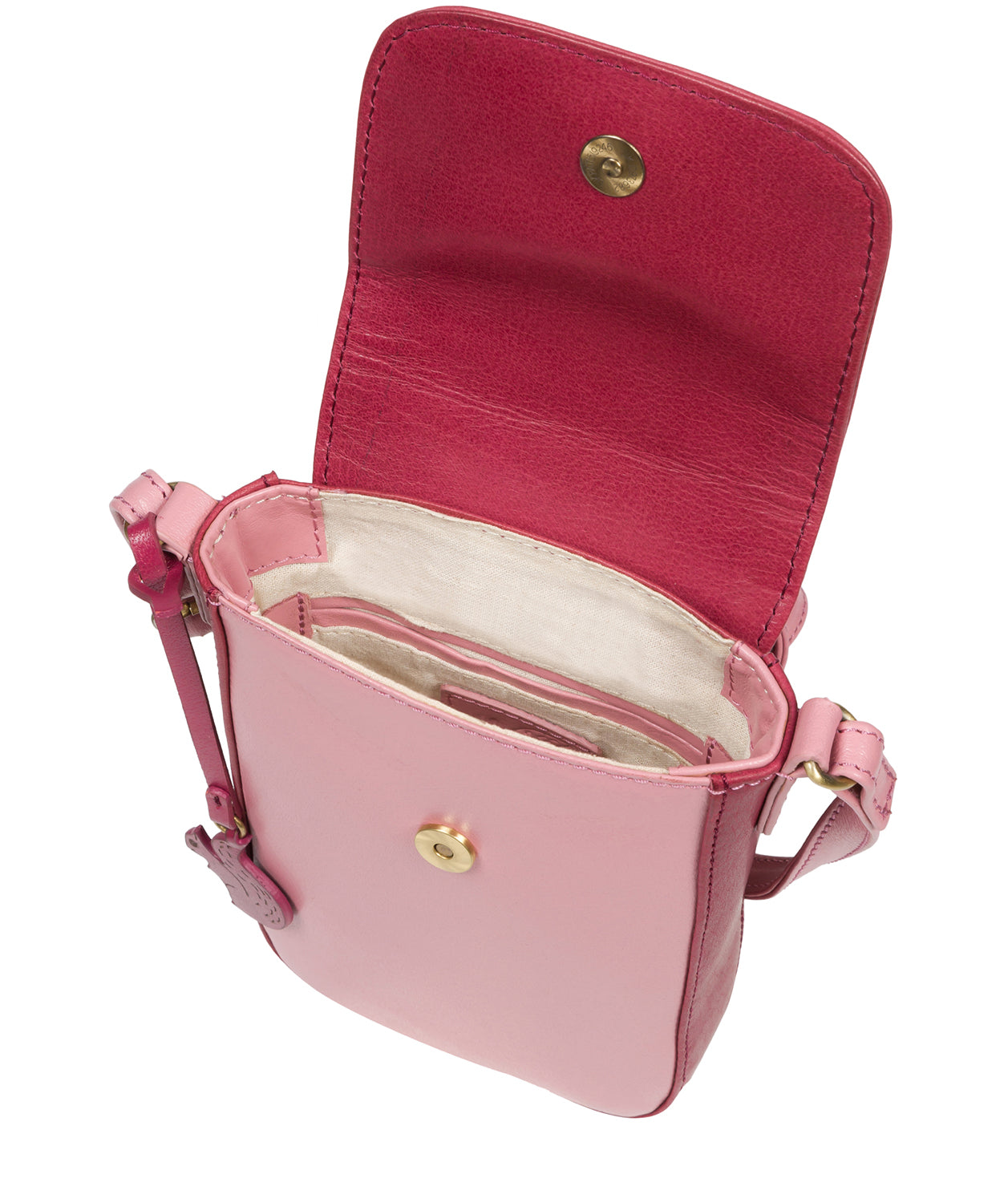 'Buzz' Blush & Orchid Leather Cross Body Phone Bag