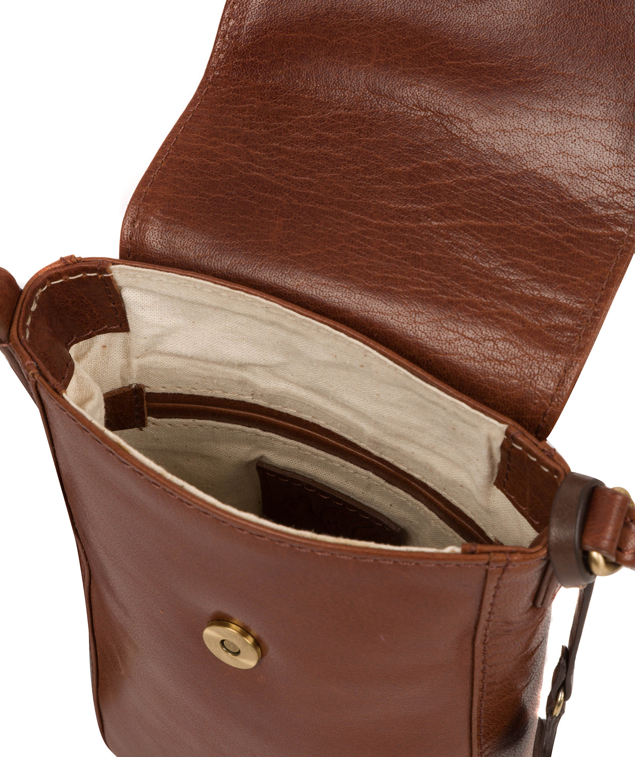'Buzz' Conker Brown Leather Small Cross Body Bag