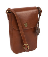 'Buzz' Conker Brown Leather Small Cross Body Bag