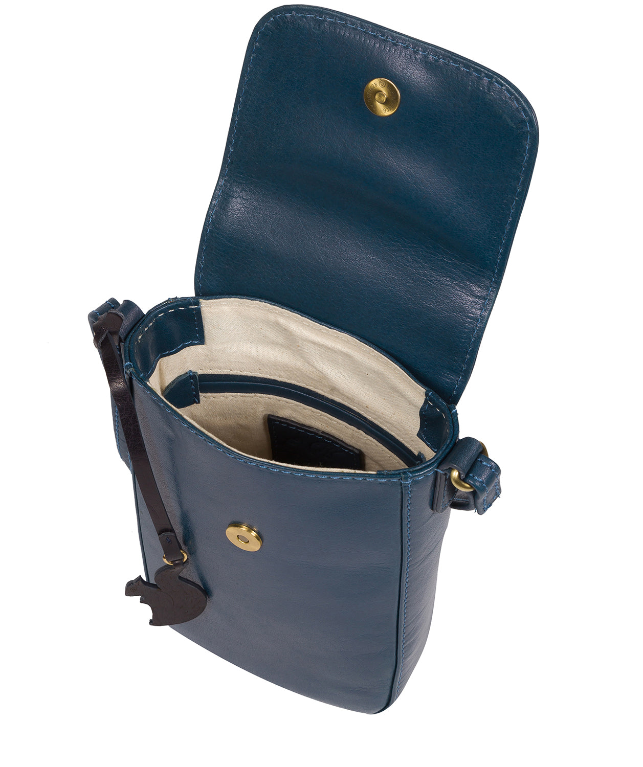 'Buzz' Snorkel Blue Leather Small Cross Body Bag