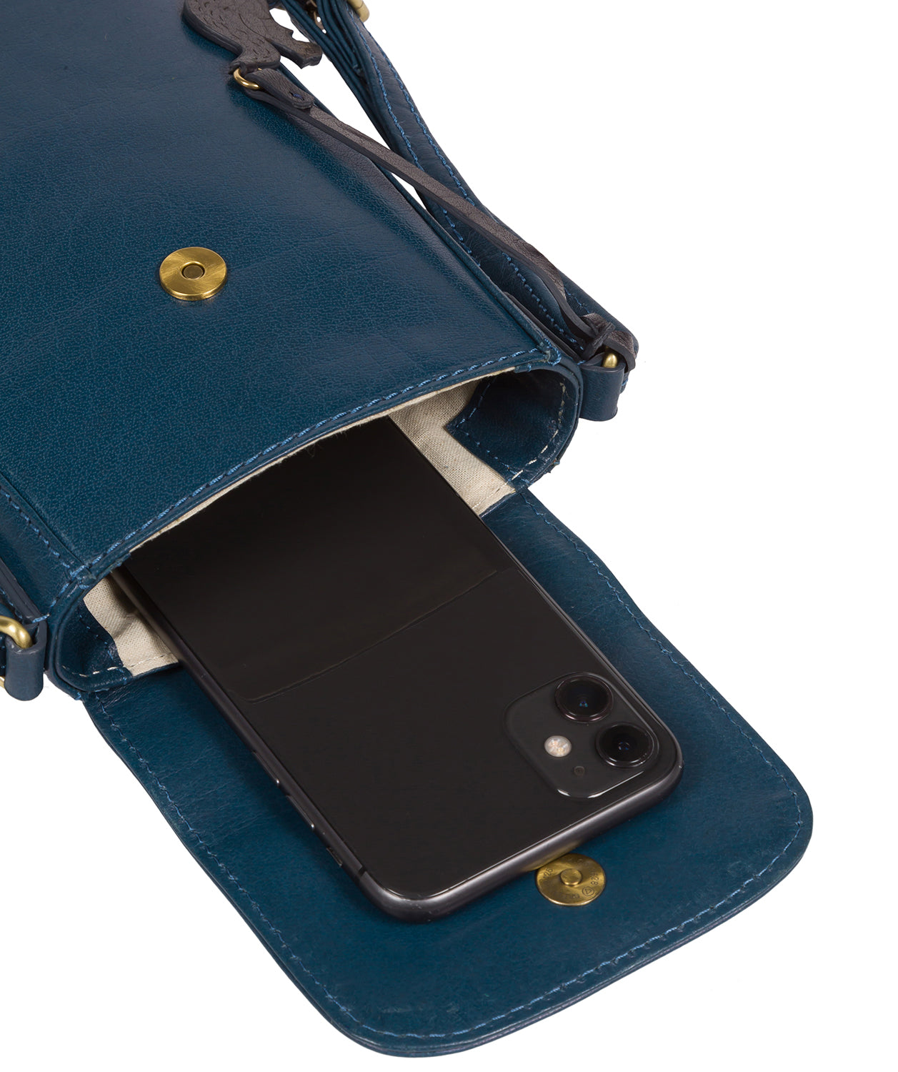 'Buzz' Snorkel Blue Leather Small Cross Body Bag