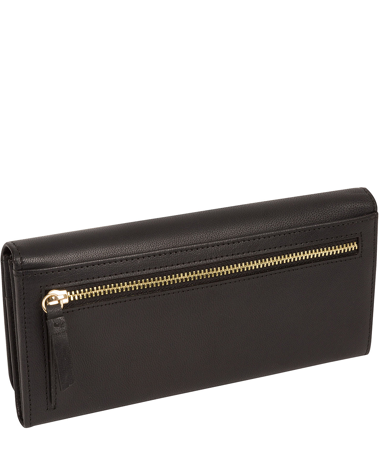 'Jorja' Smooth Black Leather Purse