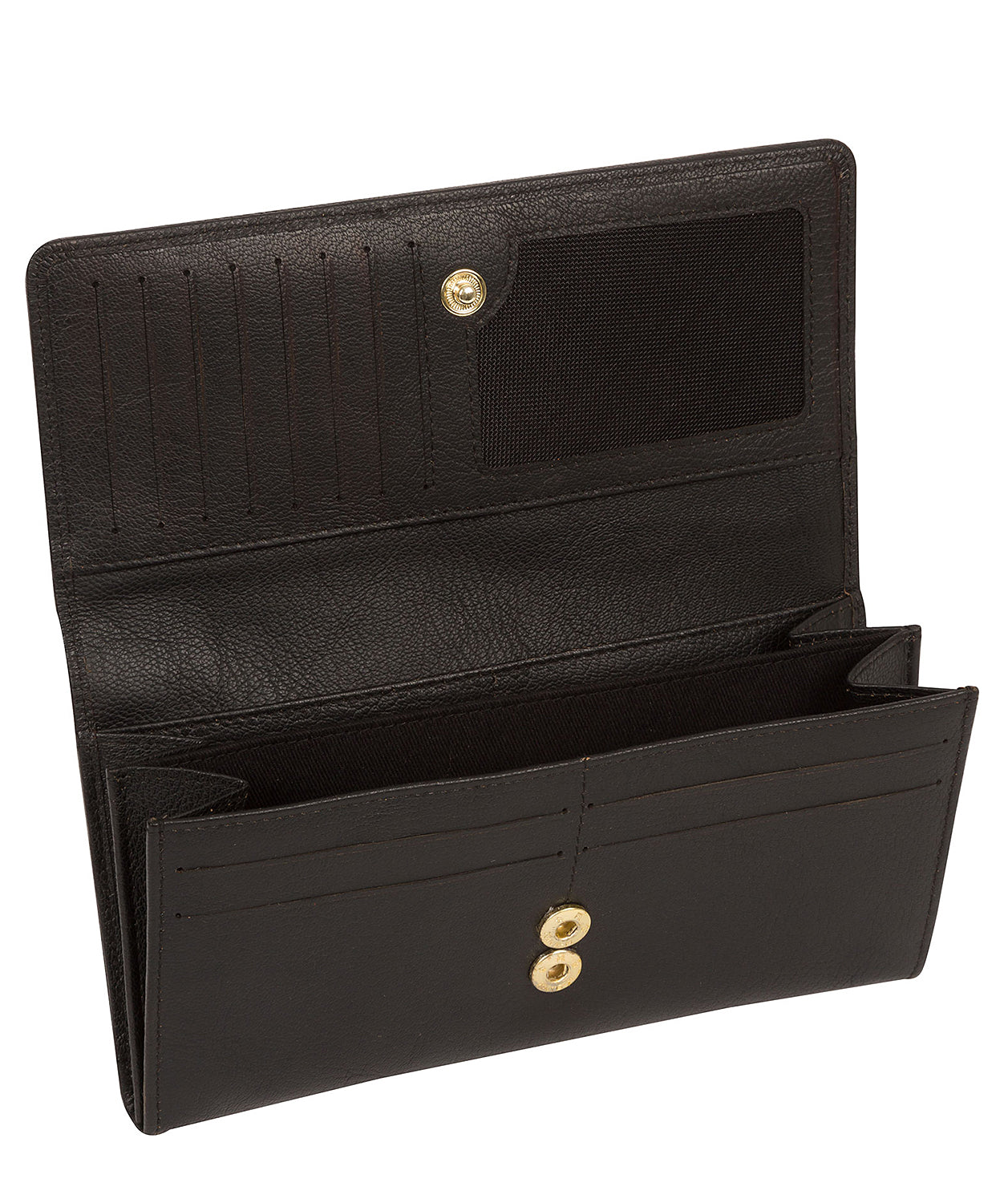 'Fenny' Pebble Black Leather Purse