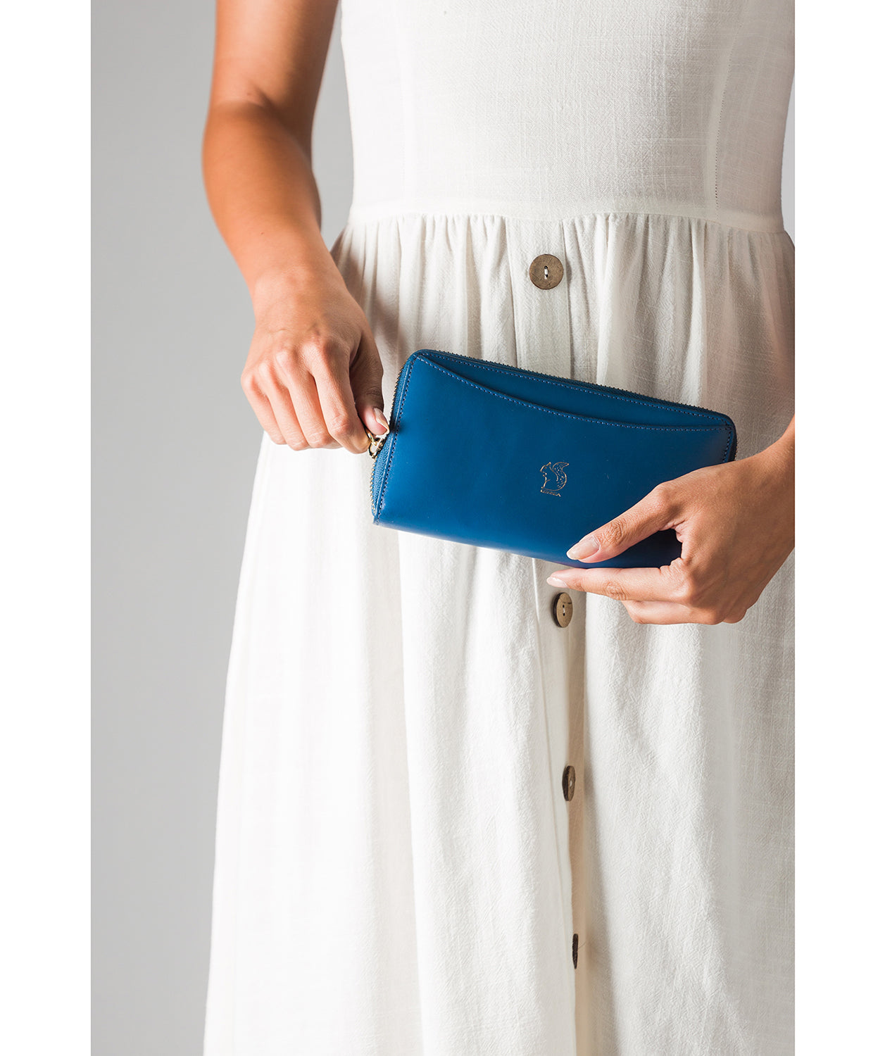 'Billie' Blue Leather Purse