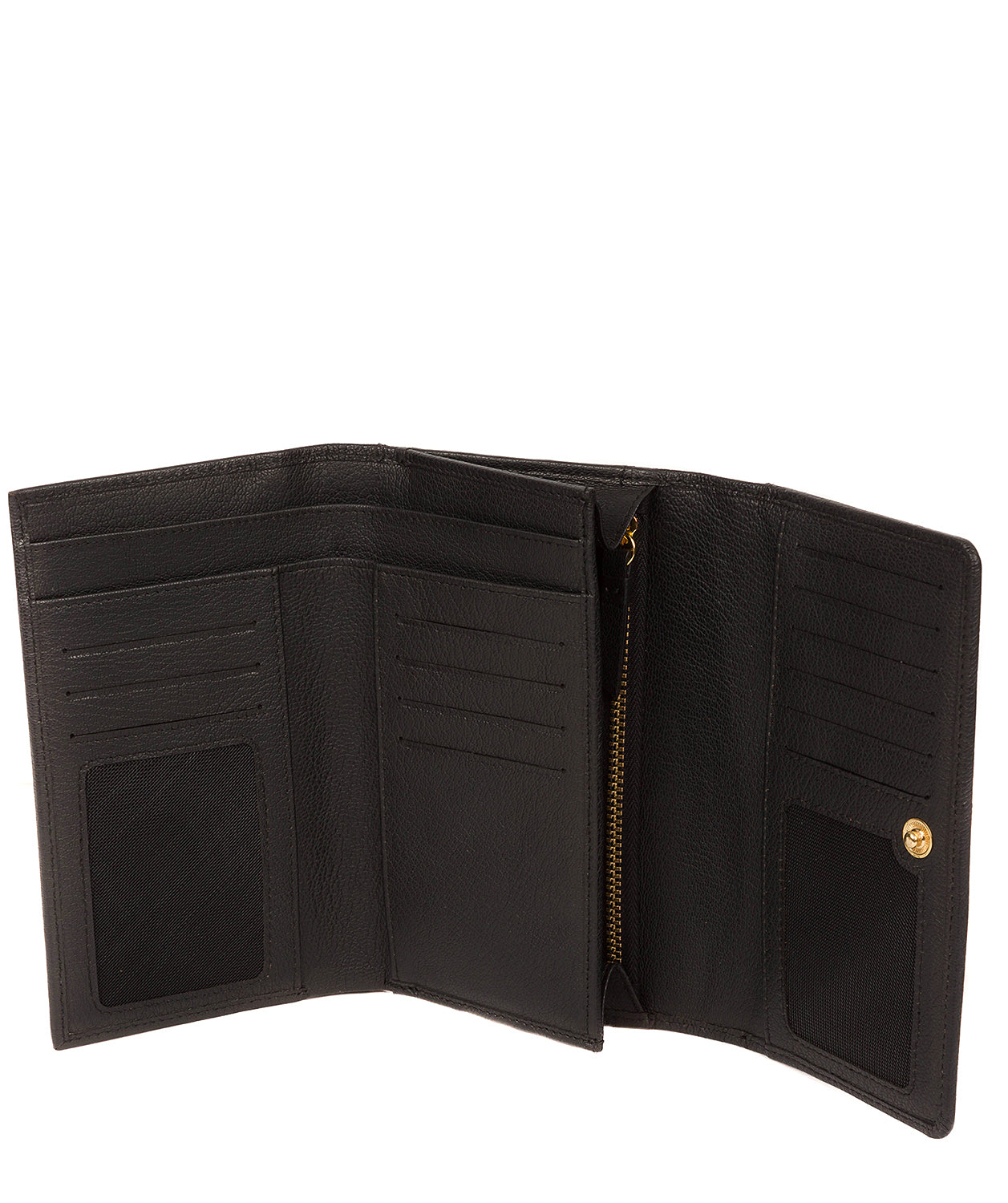 'Kali' Pebble Black Leather Purse