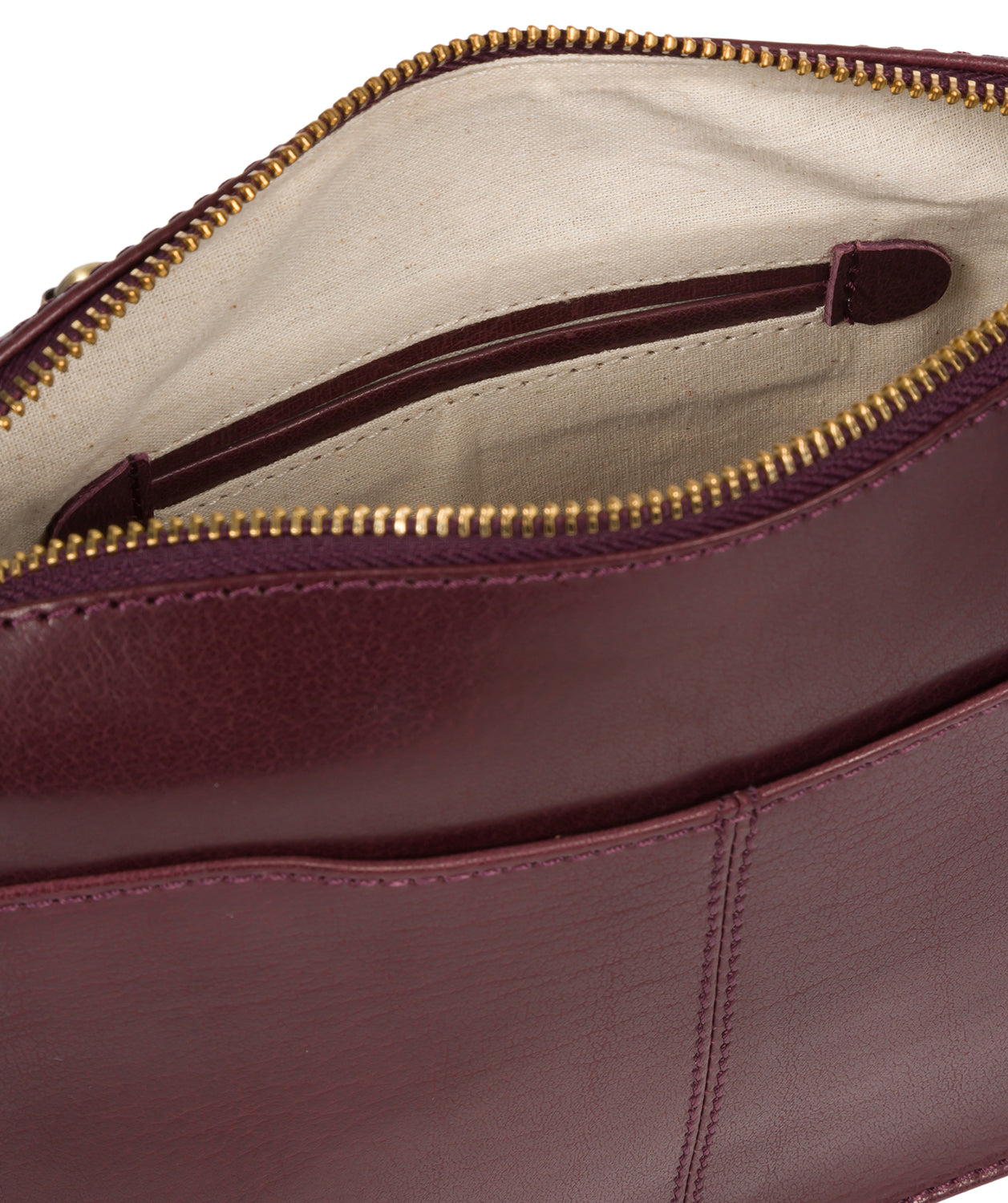 'Aurora' Plum Leather Cross Body Bag