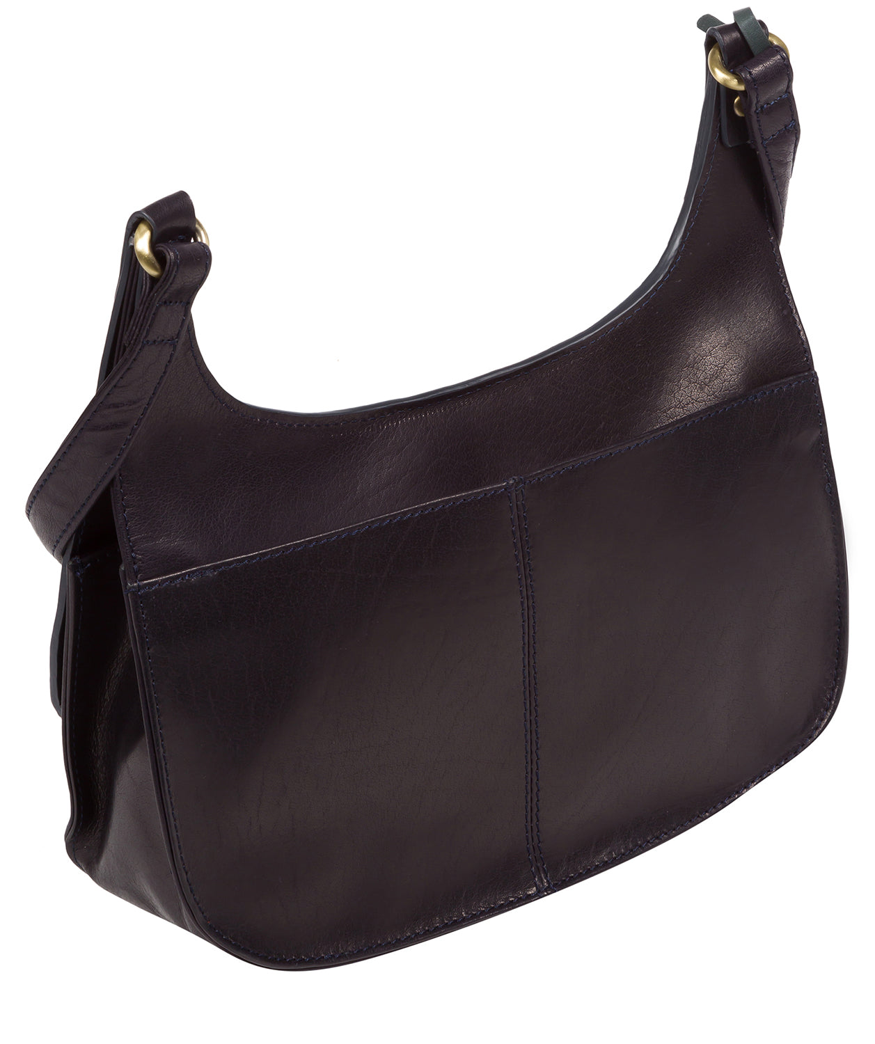 'Ellipse' Navy Leather Cross Body Bag