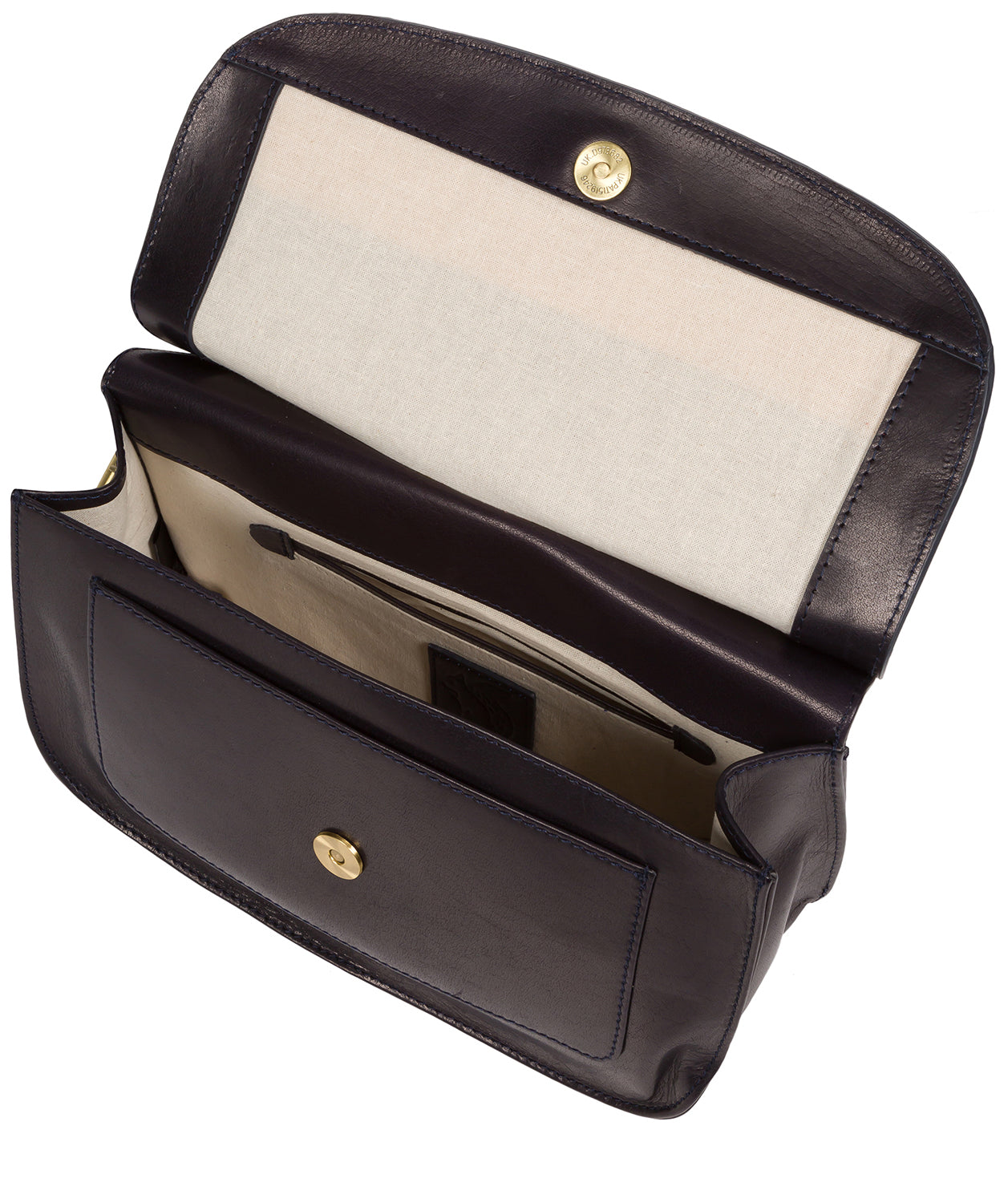 'Ellipse' Navy Leather Cross Body Bag