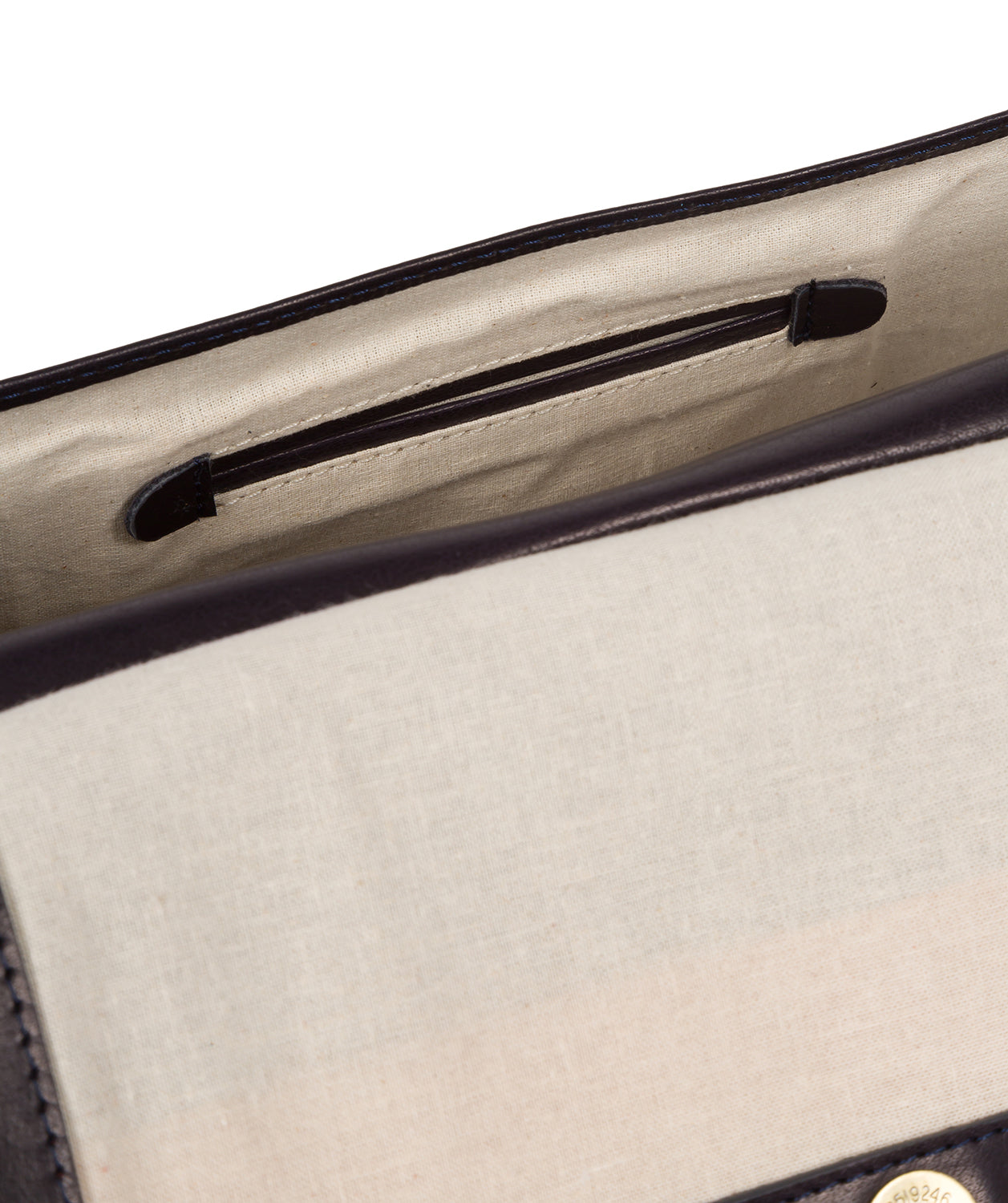 'Ellipse' Navy Leather Cross Body Bag