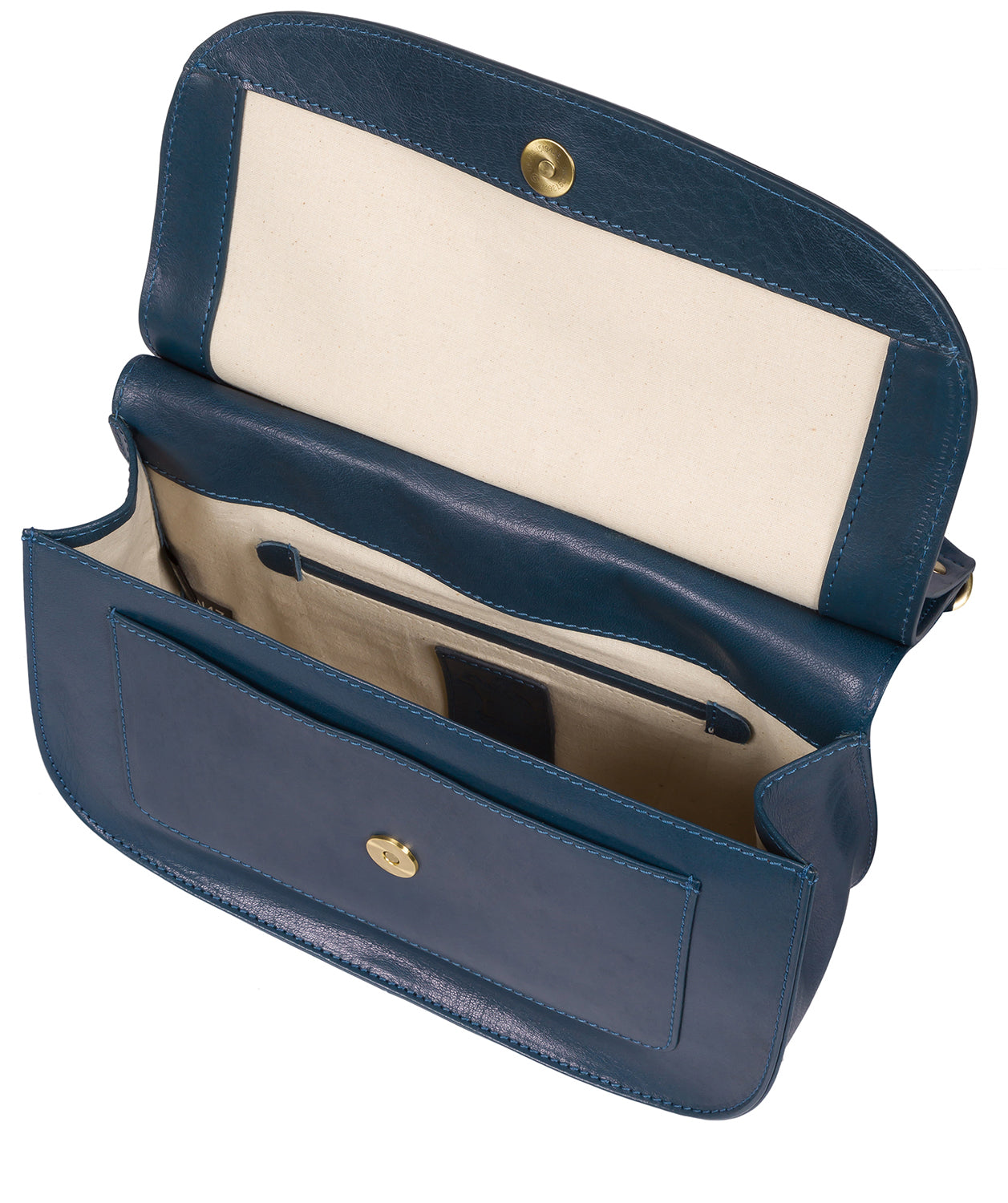 'Ellipse' Snorkel Blue Leather Cross Body Bag