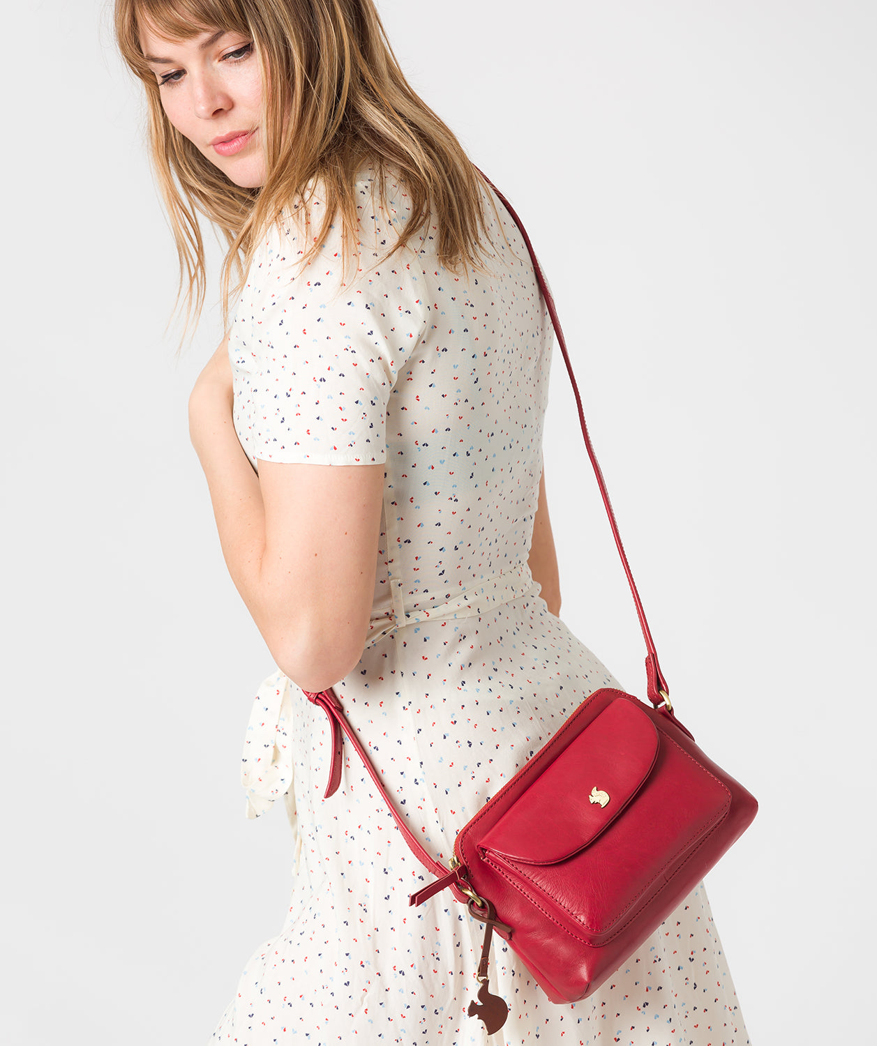 'Dainty' Chilli Pepper Leather Cross Body Bag