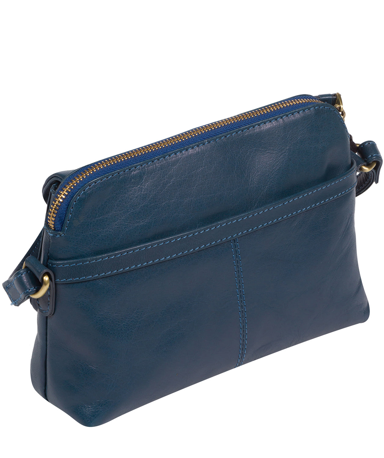 'Dainty' Snorkel Blue Leather Cross Body Bag