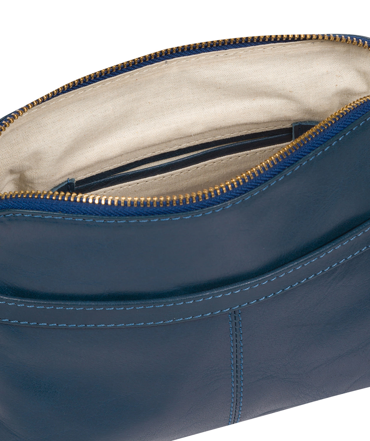'Dainty' Snorkel Blue Leather Cross Body Bag