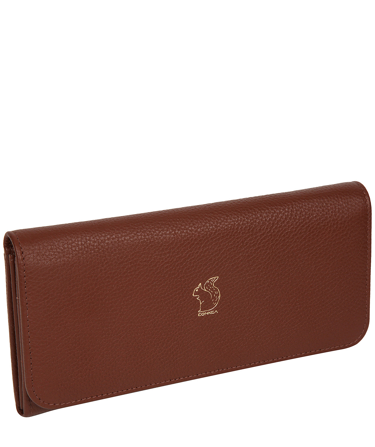 'Jorja' Chestnut Leather Purse