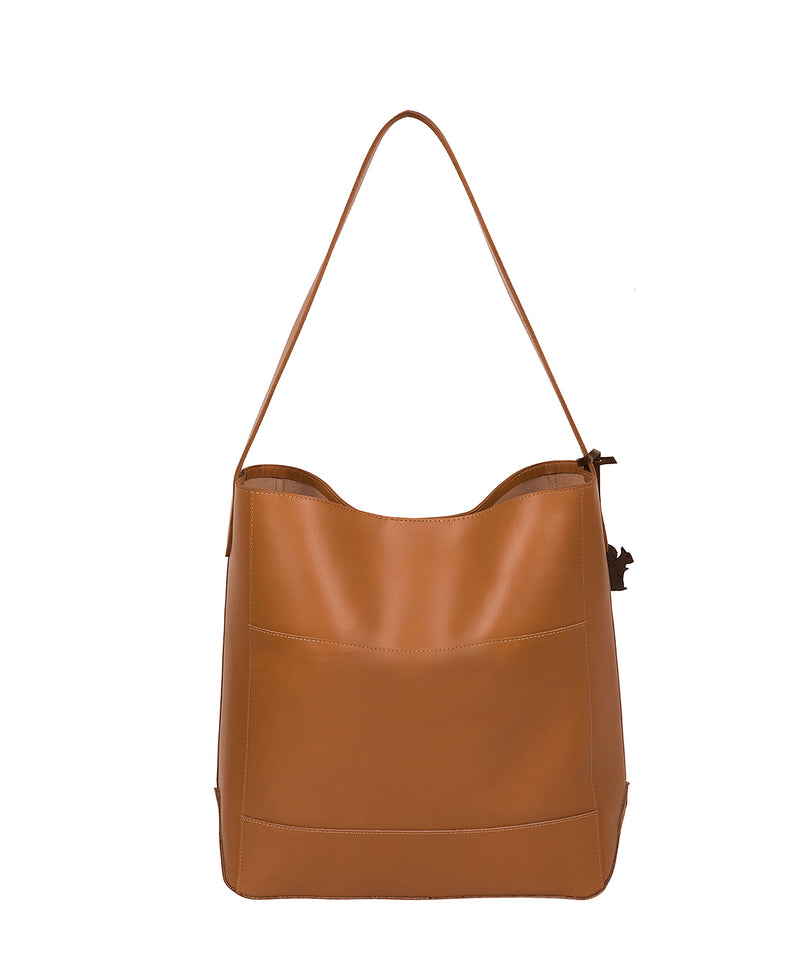 'Reynolds' Saddle Tan Vegetable-Tanned Unlined Leather Shoulder Bag