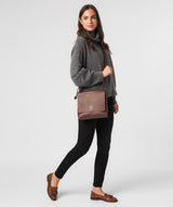 'Bale' Ombre Chestnut Vegetable-Tanned Leather Cross Body Bag