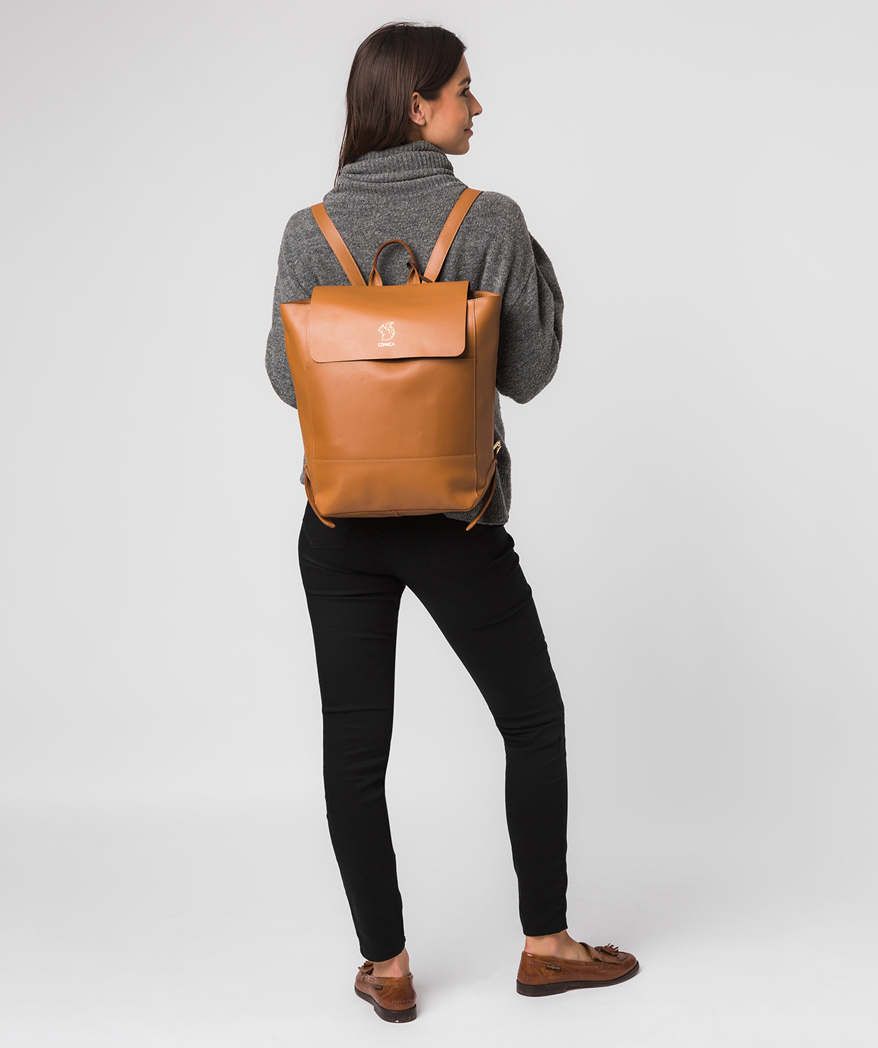 'Butler' Saddle Tan Vegetable-Tanned Leather Backpack