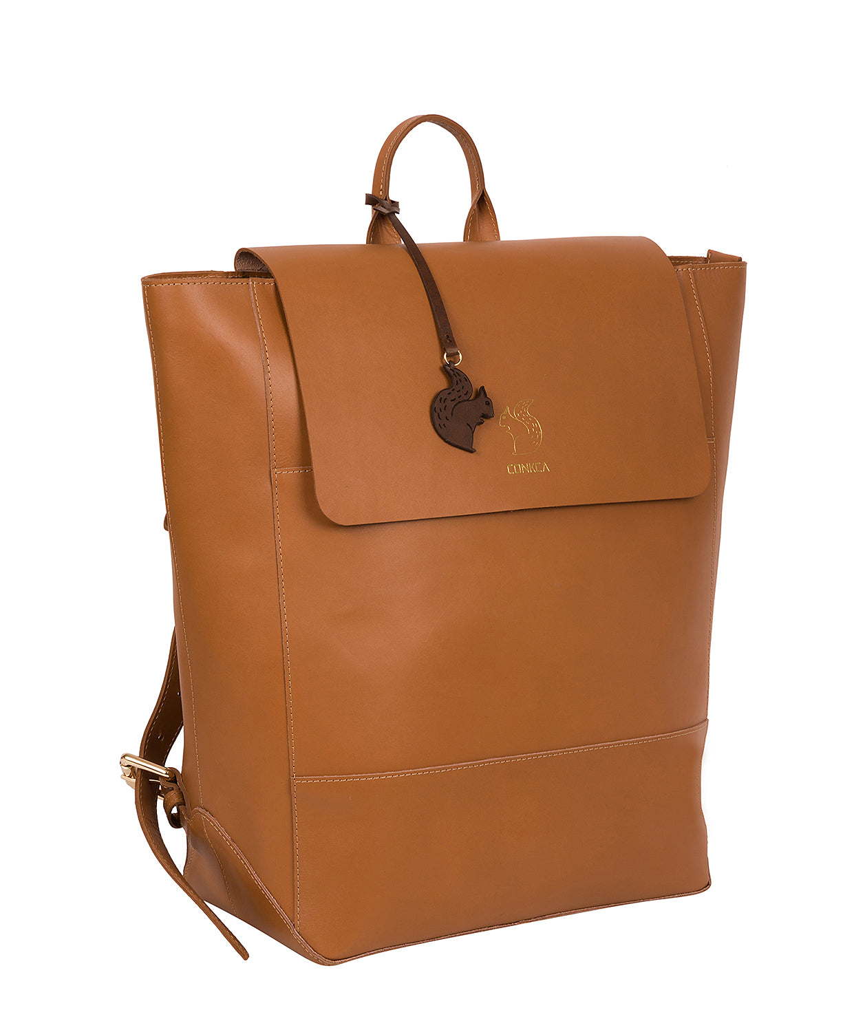 'Butler' Saddle Tan Vegetable-Tanned Leather Backpack