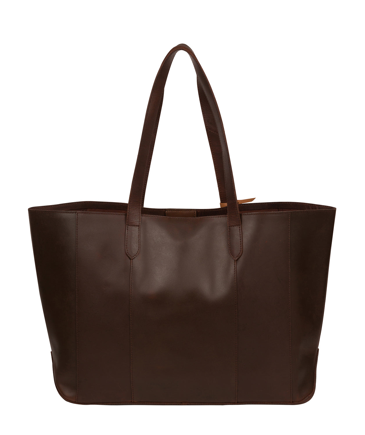'Ginny' Ombré Chestnut Vegetable-Tanned Leather Tote Bag