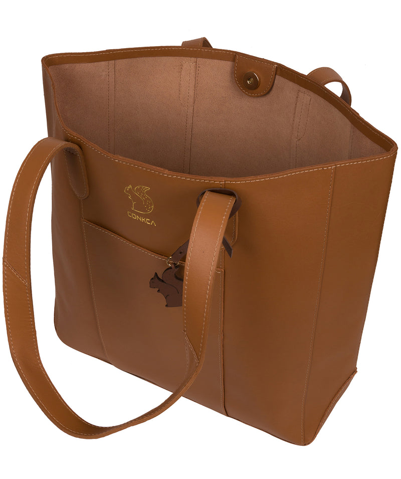 'Hardy' Saddle Tan Vegetable-Tanned Leather Cross Body Bag