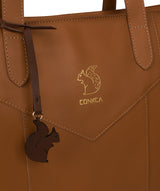 'Eliza' Saddle Tan Vegetable-Tanned Leather Unlined Extra-Large Shopper Bag