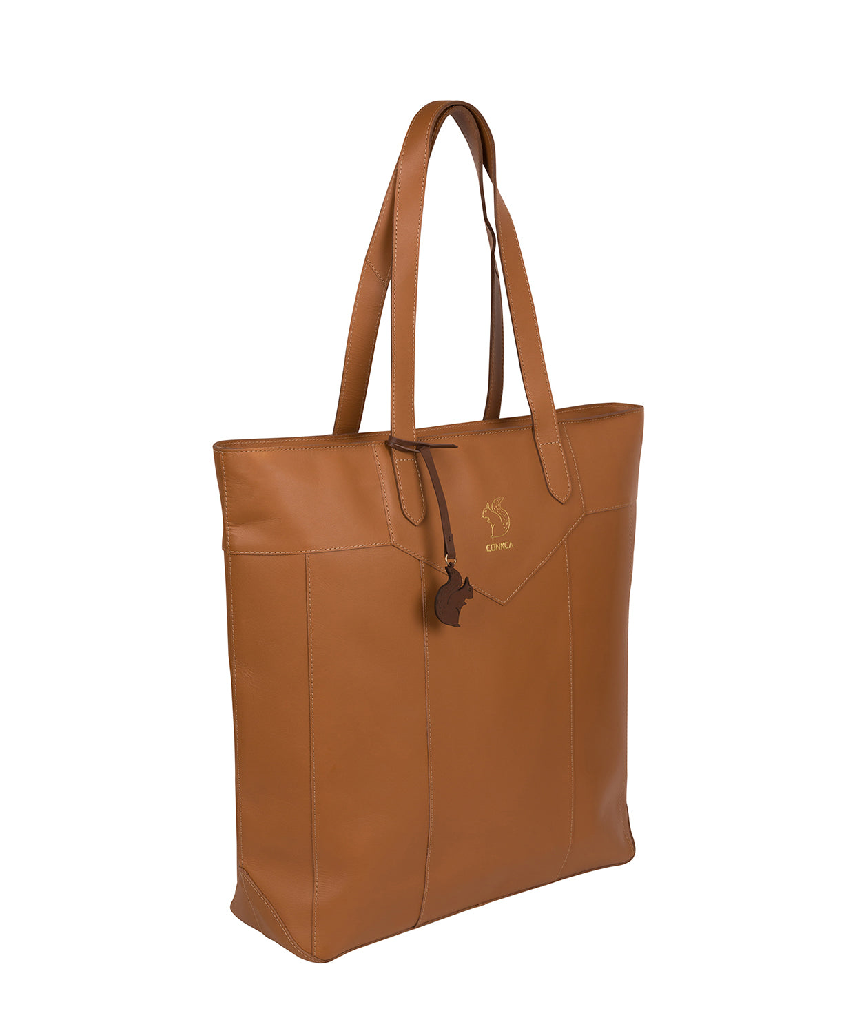 'Eliza' Saddle Tan Vegetable-Tanned Leather Unlined Extra-Large Shopper Bag