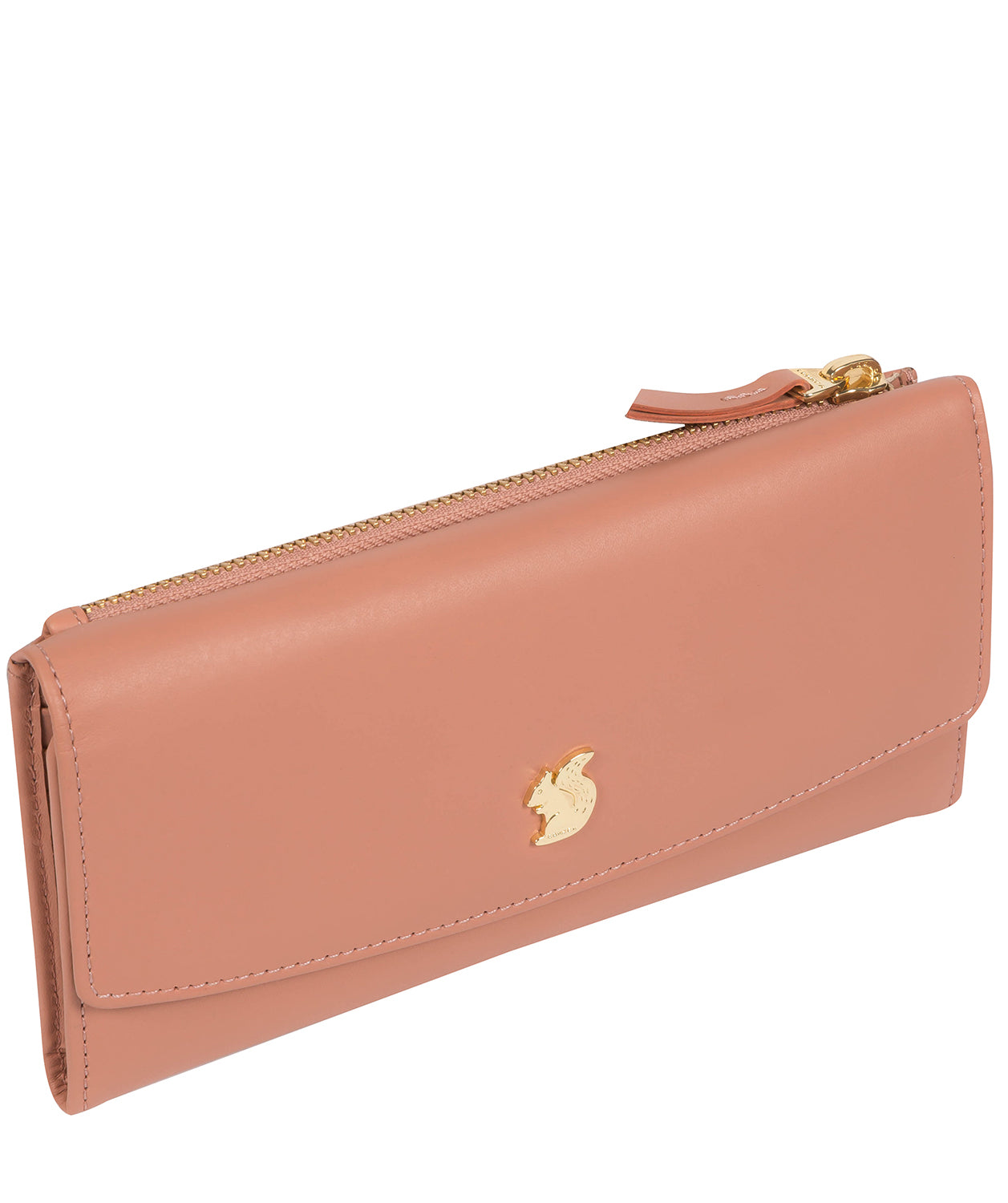 'Sugar' Misty Rose Leather Tri-Fold Purse