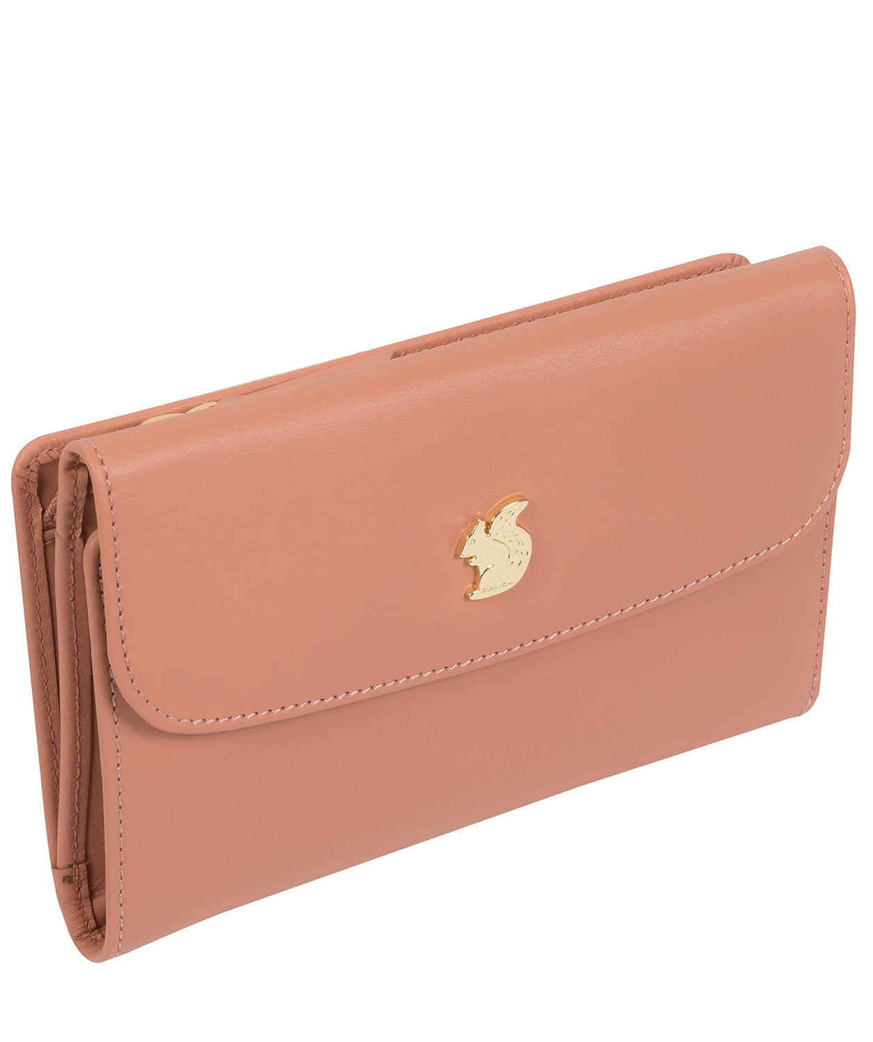 'Maple' Misty Rose Leather Tri-Fold Purse