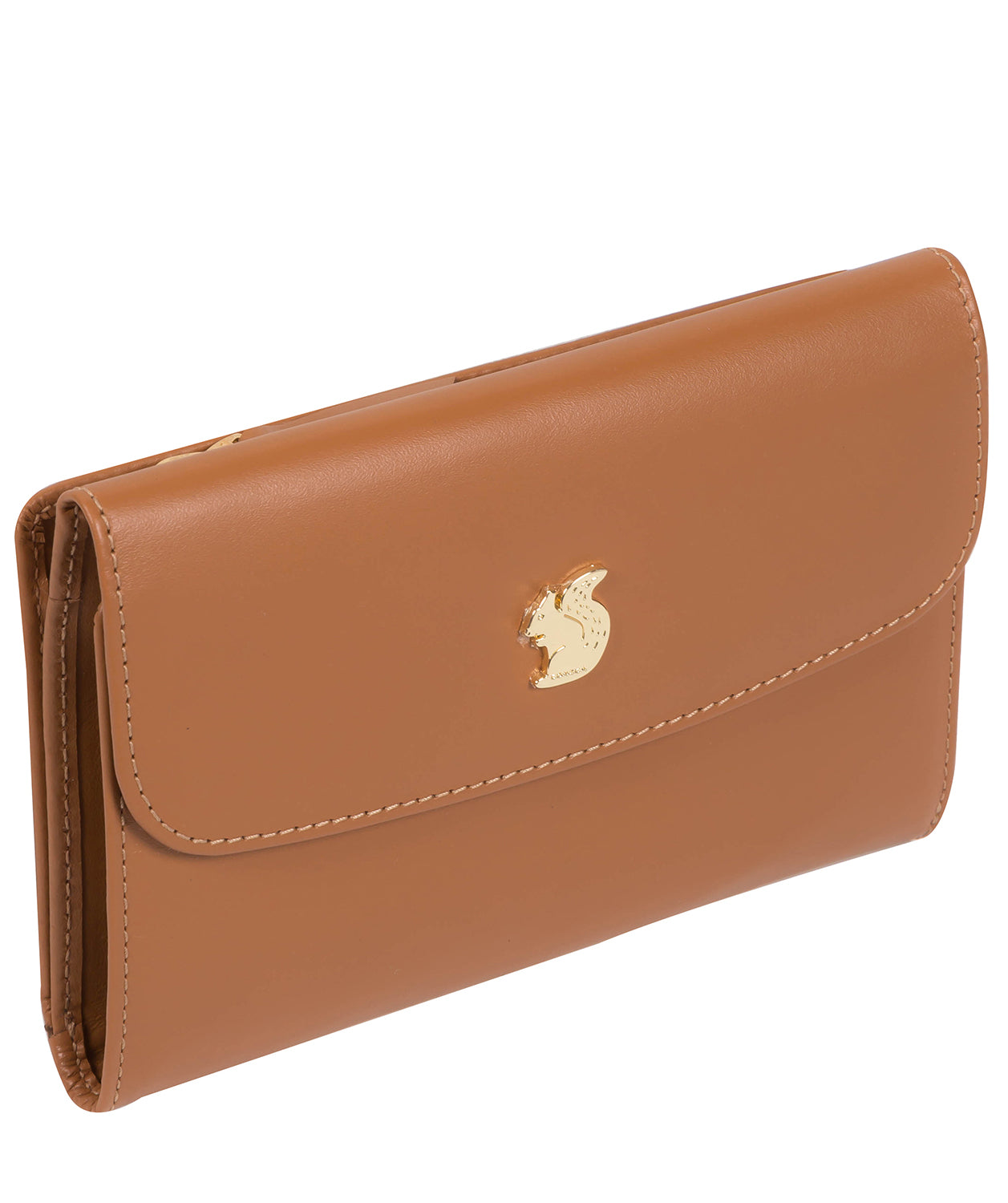 'Maple' Saddle Tan Leather Tri-Fold Purse