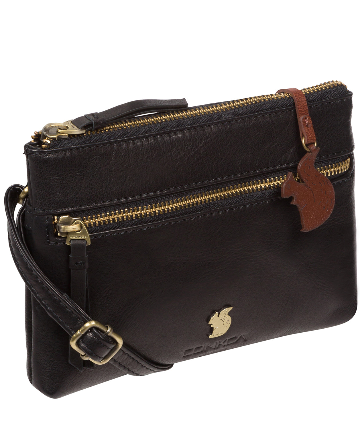 'Sweetie' Black Leather Cross Body Bag
