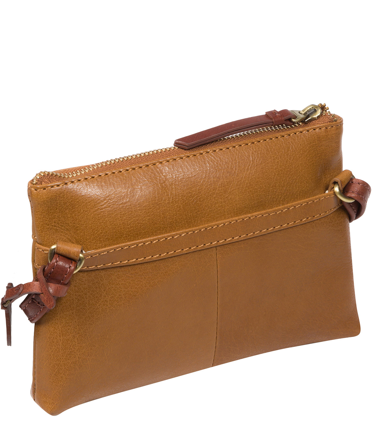'Sweetie' Dark Tan & Conker Brown Leather Cross Body Bag