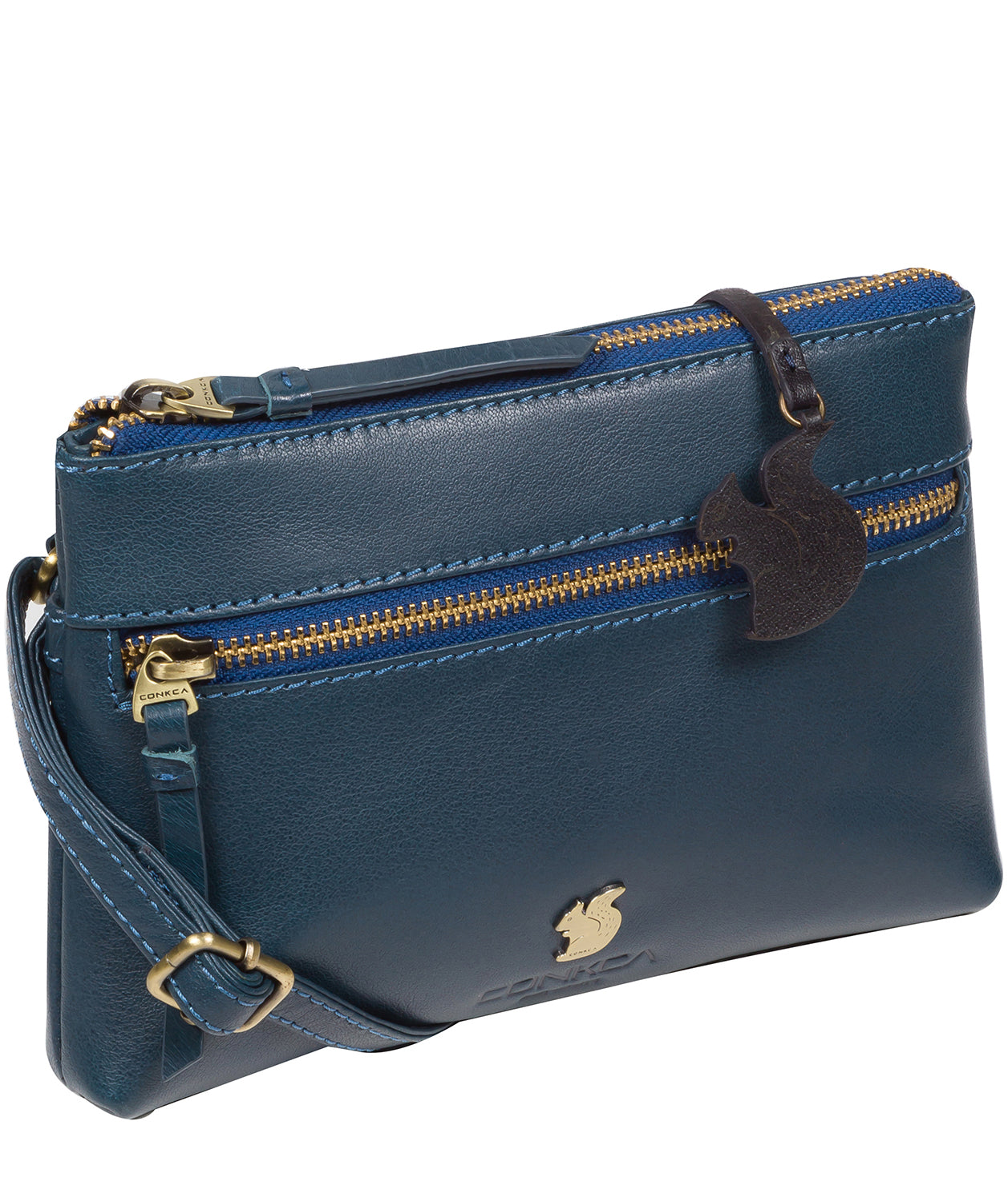 'Sweetie' Snorkel Blue Leather Cross Body Bag