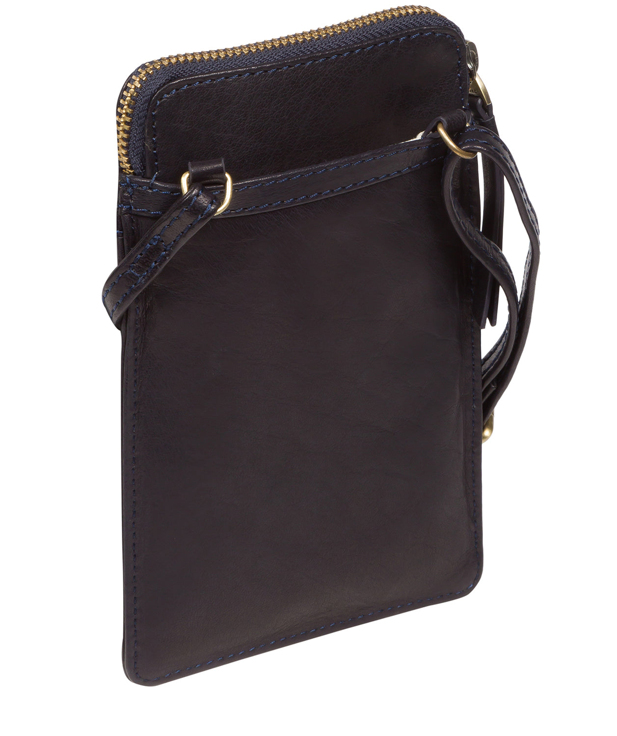 'Bambino' Navy Leather Cross Body Phone Bag