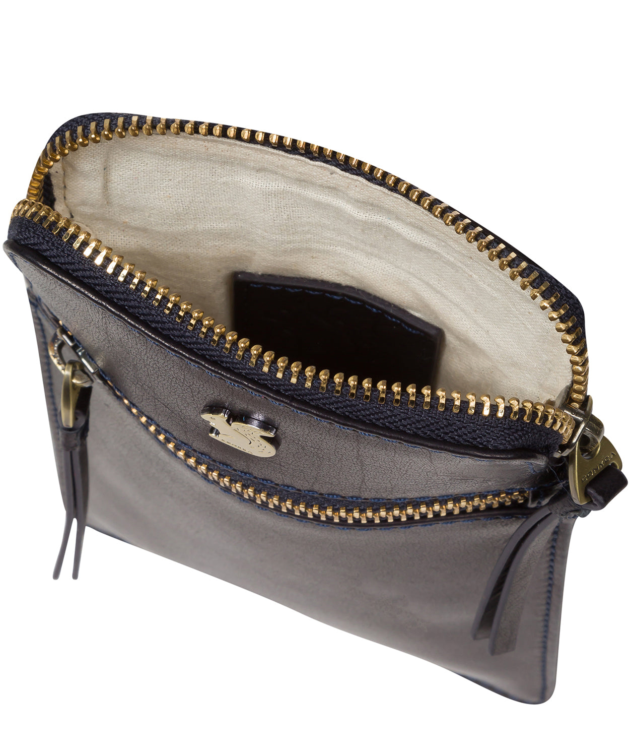 'Bambino' Navy Leather Cross Body Phone Bag