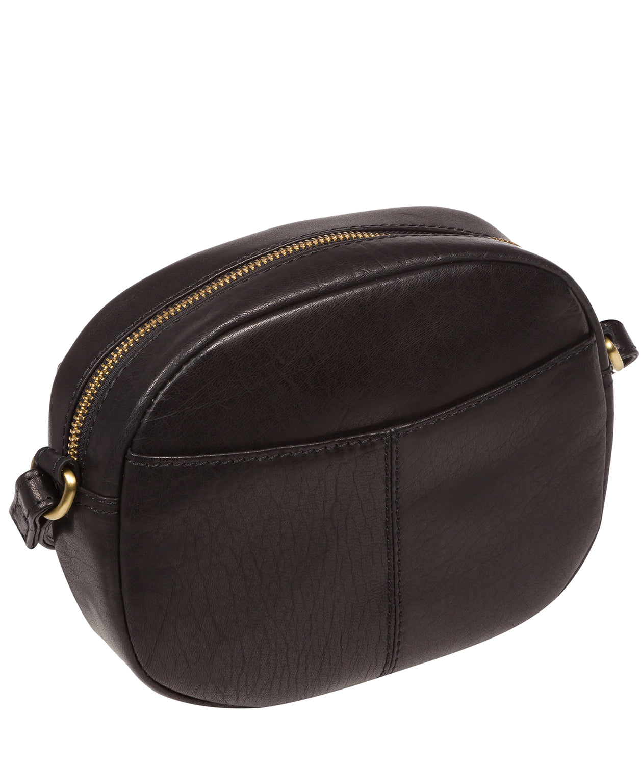 'Una' Black Leather Cross Body Bag